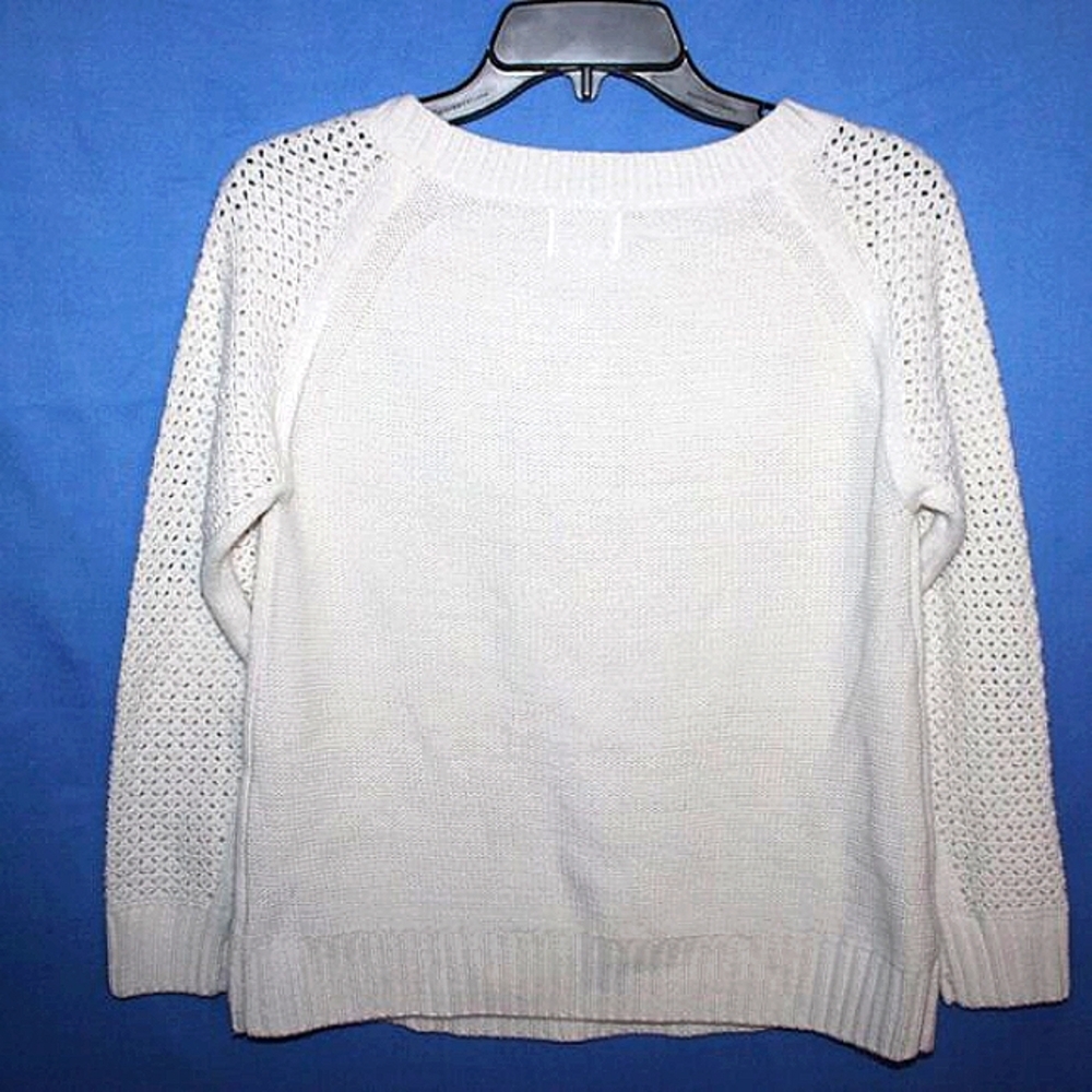 St. John's Bay Cable Knit Eyelet Sweater Petite Small